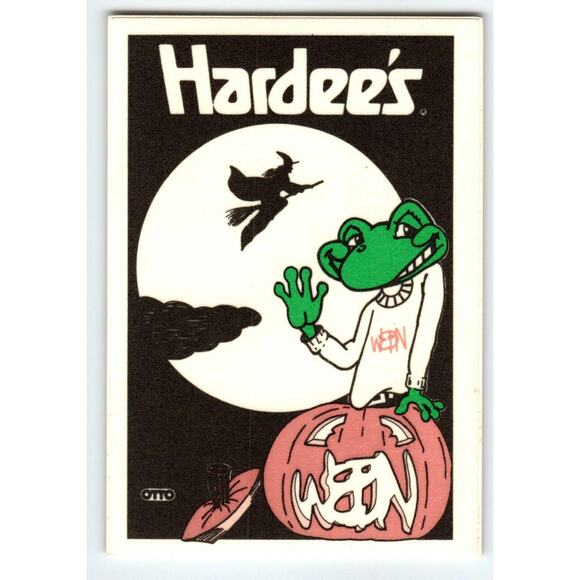 Hardees Ween Halloween Sticker Glow in Dark Witch Moon Gator Pumpkin Radio Promo - Picture 2 of 4